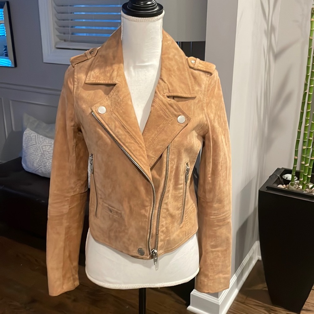 Blank NYC Camel Leather Jacket SZ S